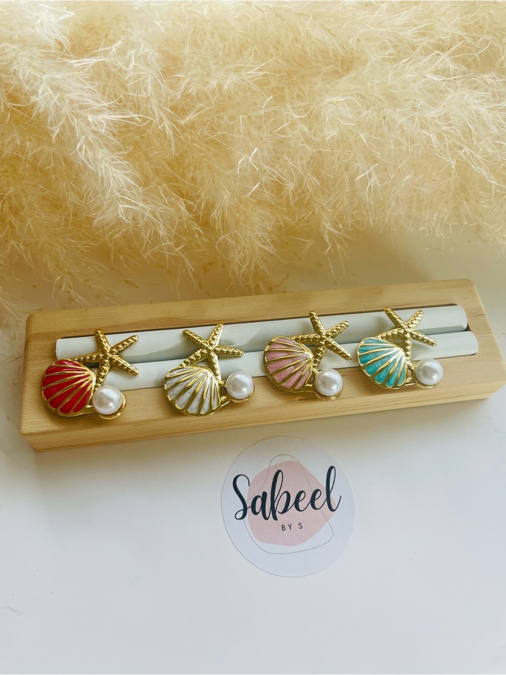 Starfish Seashell Earrings | Pearl | Stainless Steel | 4 Colors